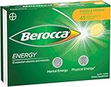 Berocca Energy Vitamin B & C Mango & Orange Flavour Effervescent Tablets 45 Count