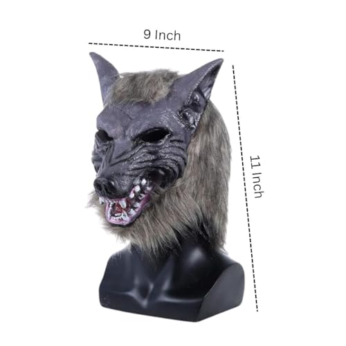 Image of Wanna Party Werewolf Mask Scary Latex Full Head Scary Horror Mask Fancy Dress for Halloween Carnival Costume Party