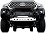 TLAPS 7422438824844 for 2011-2019 Ford Explorer Matte Black AVT Style Aluminum LED Light Bull Bar Guard with Stainless Skid Plate