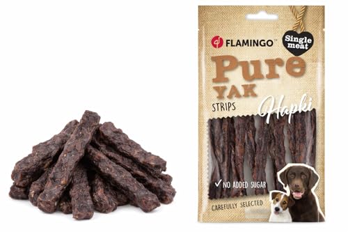 snack per cani - bastoncini per cani - hapki pure strips - yak - mono proteine - 85g