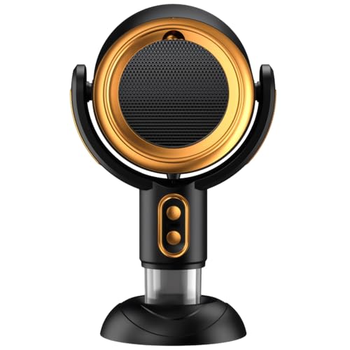 Rechargeable Smokeaway Fan, Portable Indoor Purifier, Exhaust Fan Gold Black For Hotpot And Bbq, Air Filter Compact Tabletop For Smokers, With A 2400Ma Battery