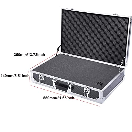 XBSXP Aluminium Hartschalenkoffer Aktentasche Toolbox Tragetasche Tragbarer Werkzeugkoffer Schützen Sie Ihre Wertsachen… – Bild 3