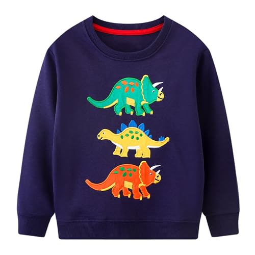 Baogaier Sudadera Niño Algodon Dinosaurio Pullover Camiseta