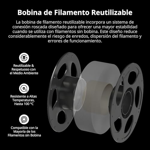 PLA Metálico Anycubic Filamento de Alta Pureza 1,75mm Efecto Metal Pulido 1KG 6