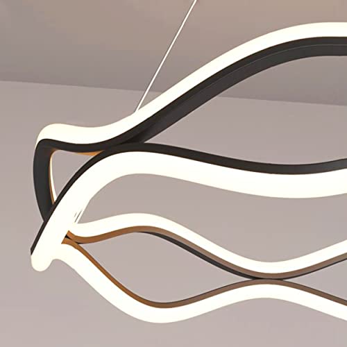 Dolria 39Inch Led Chandelier Modern Ring Light Pendant Lighting Fixture Dimmable Ceiling Light Lamp With Remote Control Chandeliers For High Ceiling Living Room Dining Room Foyer Aluminum Light #TOP2