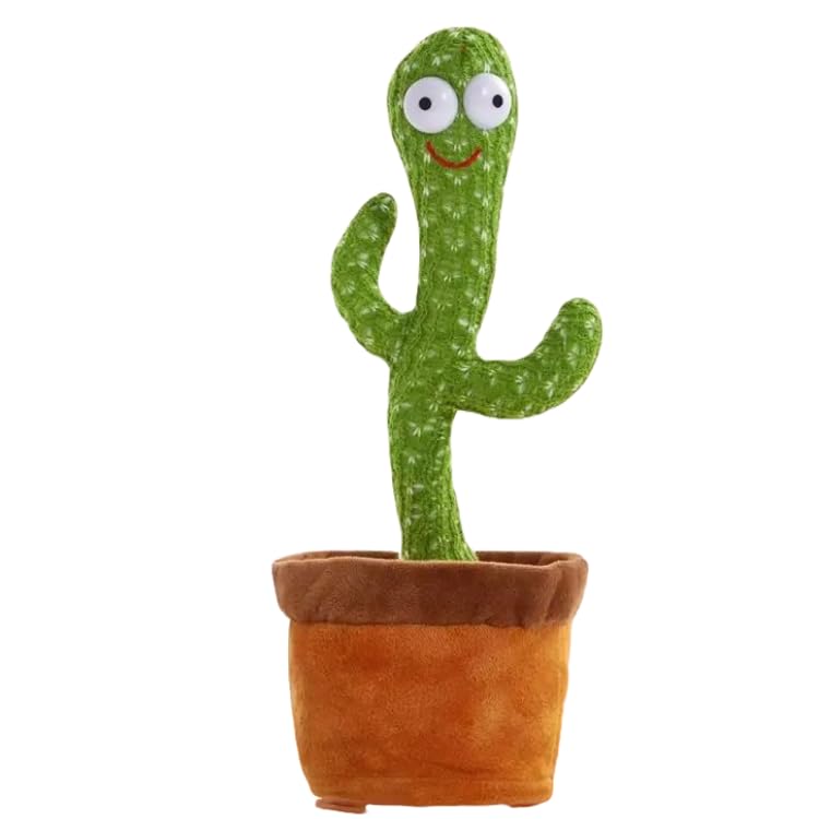 WC Home Decor Dancing Cactus Plush Eletronic Talking Toy Repeat Function Colorful Funny Creative Kids Toy Voice Recorder