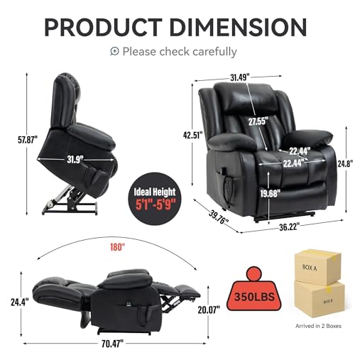 Sillón reclinable eléctrico ergonómico con masaje miniatura 2