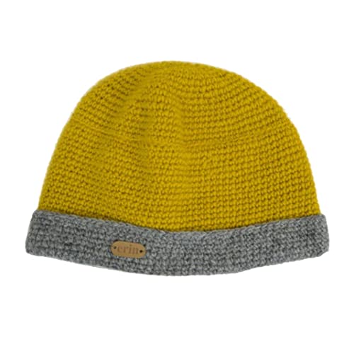 Ladies Irish Crochet Turn-Up Beanie Cap, 100% Wool, Fleece Lined4