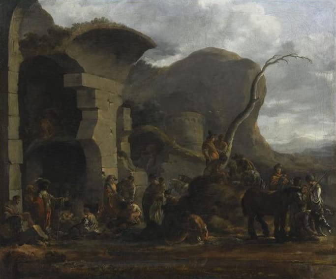 Impression d'art mural rovine Sébastien Bourdon pour créer un salon raffiné