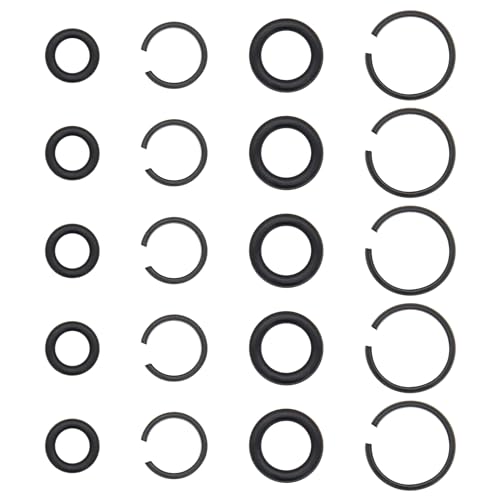 5 Sets 3/8" and 5 Sets 1/2" Impact Retaining Ring Wrench Socket Clip with O-Ring Fits Replacement Impact Wrench Square Drive Socket Retainer Ring