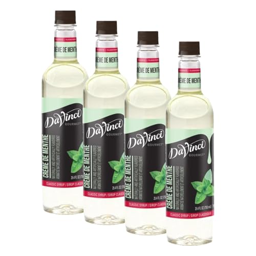 Image of DaVinci Gourmet Classic Creme De Menthe Syrup, 25.4 Fl Oz (Pack of 4)