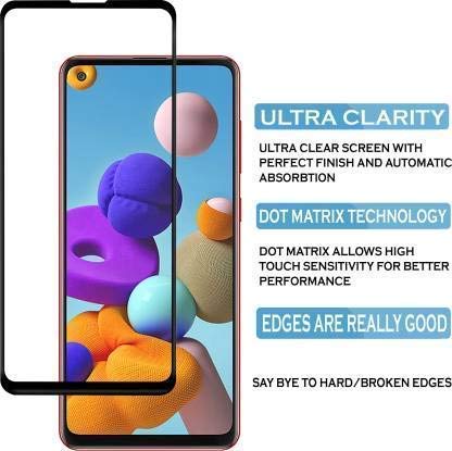 Image of ZARALA Tempered Glass Screen Protector Compatible for (Black) with Edge to Edge Coverage and Easy Installation kit (tecno spark 5 /5 pro)