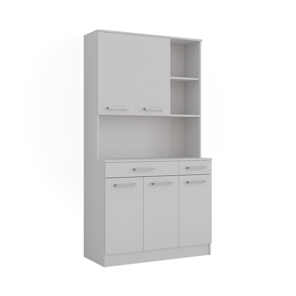 Vicco Buffet da cucina Raul, Bianco, 100.1 x 188.5 cm