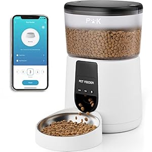 Puppy Kitty Futterspender für Katzen, automatisch, 2,4 G, WLAN, 4 l, Trockenfutterspender für Katzen & Hund, verbundene App, Sprachaufzeichnung 10S, 1-10 Mahlzeiten pro Tag