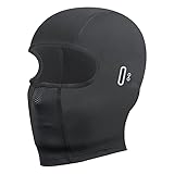 Motorcycle Balaclava with Glasses Holes, Breathable Face Mask Windproof Full Face Cover Hood Motorbike Riding Cycling Black