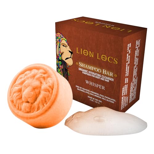 Lion Locs Shampoo Bar Conditioner & Body Wash for Dreadlocks, Braids, All Hair Types | 3-in-1 pH Balanced, Residue-Free, No Buildup