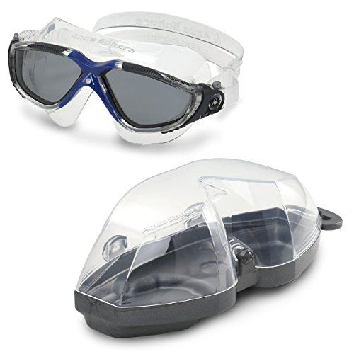 Máscara de natação aqua sphere vista transparente/cinza - lente fumê