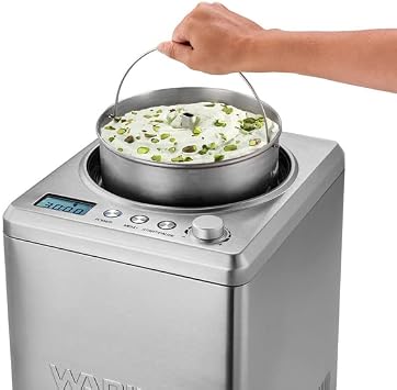 Waring Commercial 2.5-Quart Compressor Ice Cream Maker Machine, Built-in Compressor No Pre-Freezing, for Restaurants & Professional Kitchens, WCIC25