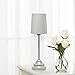 Simple Designs LT3018-GRY Table Lamp with Fabric Shade and Hanging Acrylic Beads, Gray