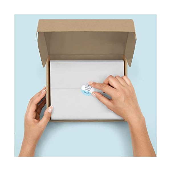 24 INDIVIDUELLE runde Etiketten SELBER GESTALTEN: Blau Fisch Kreuz - Personalisierte Aufkleber für Taufe, Konfirmation… – Bild 8