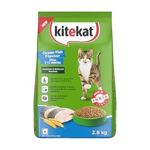 Kitekat Kitten (2-12 Months) Dry Cat Food, Ocean Fish Flavour, 2.8 kg ...