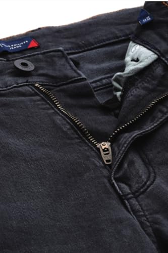 Image of Louis Philippe Men's Slim Fit Stretch Fabric for Comfort Premium Wash Aesthetic Authentic Twill and Durable Jeans