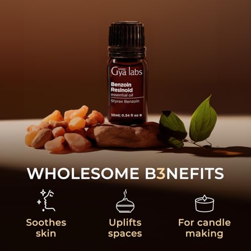 Image of 100% Pure Benzoin Resinoid Essential Oil - 0.34 Fl Oz - Benzoin Resinoid Oil for Hair, Skin, Diffuser, Aromatherapy & DIY Candle Making Scent