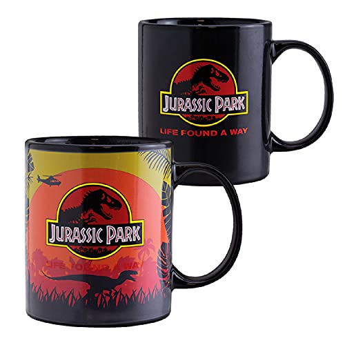 Paladone Jurassic Park - Taza de cambio de calor, multicolor con licencia oficial de Jurassic Park,...