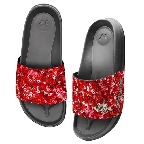 Popfunk Wizard of Oz Ruby Slippers Unisex Adult Slides Adjustable Flip Flop Sandals Officially Licensed Hypd Slydr Switch™3