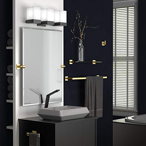 Image of Gatco 4060A Elevate, Towel Bar, 30 inch, Brushed Brass /Wall Mounted 30 Inch Towel Holder for Bathroom