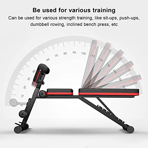 Zerone Verstelbare halterbank, multifunctionele opvouwbare halter buikzittende fitnessbank, meerdere niveaus, in hoogte verstelbare lichaamswork-out, gewichtsbank, 50 x 30 x 38 cm - Image 3