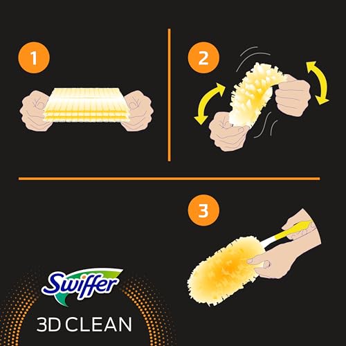Swiffer Staubmagnet XXL Kit Mit 1 Griff Und 1 3D Staubmagnet Tuch, Nimmt 3X Mehr Staub Und Haare Auf Als Herkömmliche Staubmagneten Und Schließt Sie EIN (Packung mit 2) – Bild 7