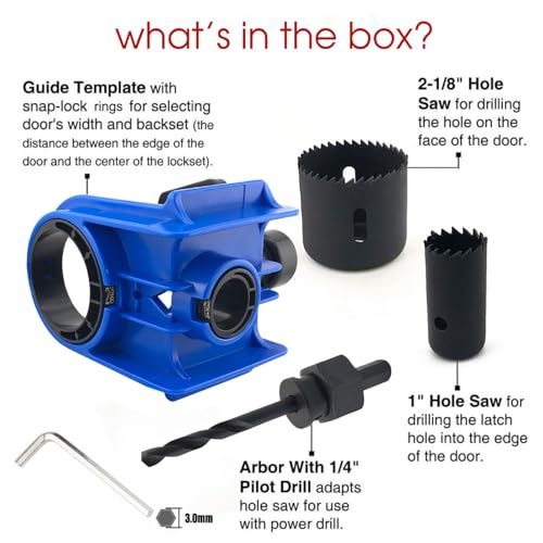 Kit para instalación de cerradura para puertas de madera miniatura 3