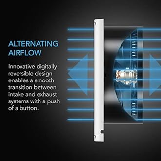 AC Infinity Room to Room Fan 8”, Two-Way Reversible Airflow Through-the-Wall Fan with Temperature Controller, Quiet Precise 10-Level Speeds for In-Wall Kitchen, Laundry Room, and Workshops