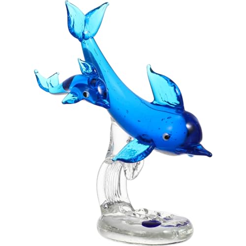 Fomiyes GG24G5J0317Y88K10PZX3XT Dolphin Crystal Dolphin Figurines Blue Dolphin Miniature Hand Blown Glass Sea Fish Figurine Animals Statue Collectible Decor Home Office Decoration Dolphin Figurines thumb #8
