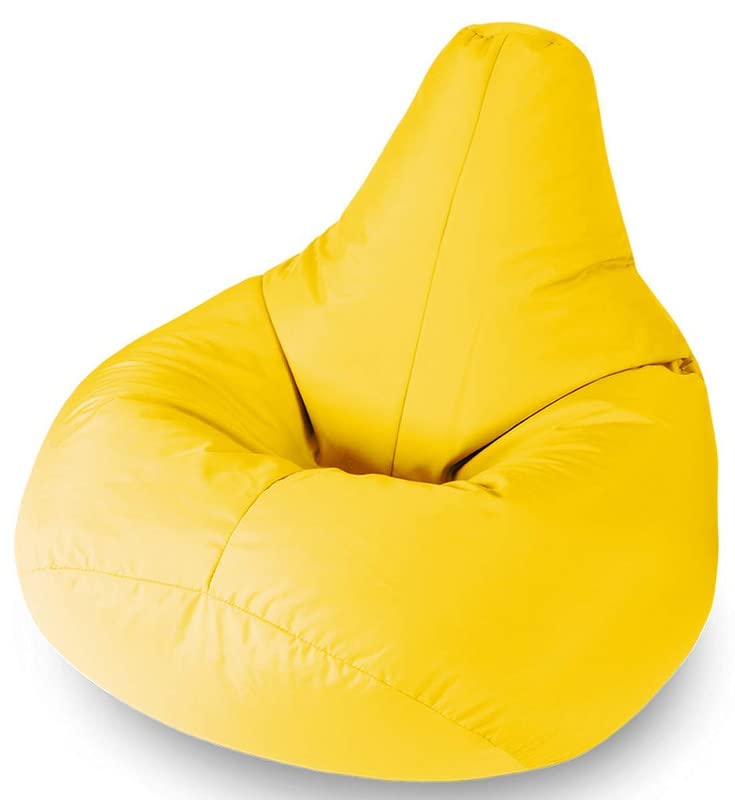 Inkcraft Leatherette Bean Bag Cover Without Beans Beanbag Chair for Home, Office, Bedroom & Room(Yellow,2XL)