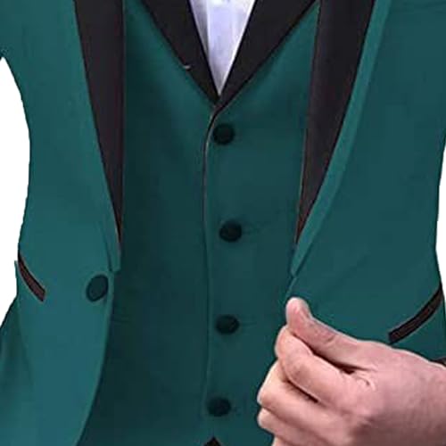 JEsilunmaMY Men's Business Casual 3 Piece Suit Set Slim Fit Shawl Lapel Jacket Vest Pants Wedding Prom Dinner Tuxedo Suits3