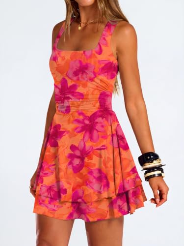 Image of Trendy Queen Women Mini Summer Party Homecoming Beach Vacation Sun Dresses