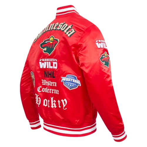 Image of Pro Standard Mens NHL Old English Satin Jacket