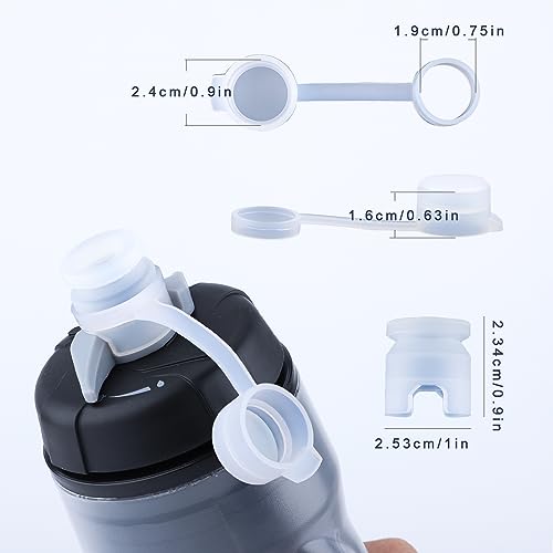 KINBOM 3pcsMud Caps for CamelBak Bottles, Transparent Bike Bottle Cap Top with 3Single SpoutsBPA Free Bike Water Bottle Mud Cap for Podium Peak Fitness Bottles Bike Bottle Cap Top - Image 2