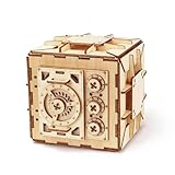 3D Wooden Safe Box Puzzle DIY Kit - 111 Pieces Mechanical Coin Bank with Combination Lock - Laser Cut, Elegant Design, Gift for Puzzle Lovers