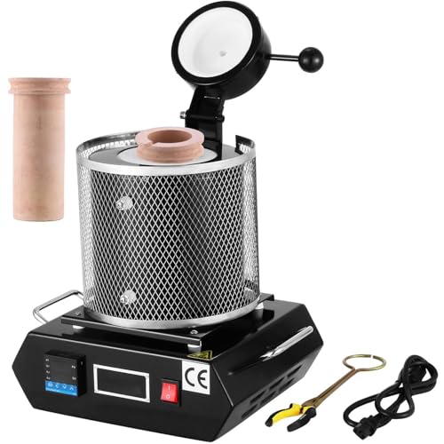 VEVOR Four de Fusion Électrique 1350 W, Four de Fusion d'or, Température Maximale de 1150 ℃,...