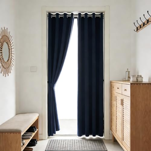 Draperies Intérieurs 80 x 140 cm Doux, Thermique Isolant, Isolant Thermique, Anti Froid, Bloquer Lumiere, Anti UV Impermeable Rideau pour Coucher, Vitrage des...
