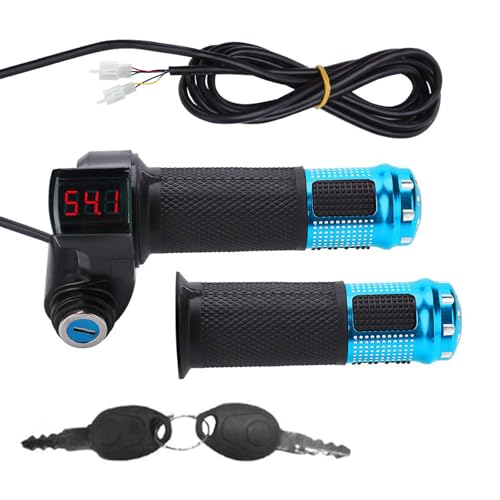 Kunray E Scooter Gasgriff 12V–96V Universeller E Bike Gasgriff mit LCD-Bildschirm, 48V Gasgriff für Ebike, Go-Karts, Elektroroller