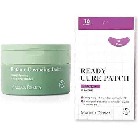 Madeca DERMA Botanic Cleansing Balm + Ready Cure Flexible Patch Gift Set – Cleansing & XL Blemish Coverage for Sensitive Skin Cover