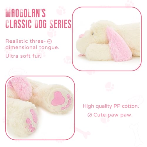 Image of MaoGoLan Giant Stuffed Puppy Dog Big Plush Extra Large Stuffed Animals Soft Plush Dog Pillow for Girls Kids 31 inch
