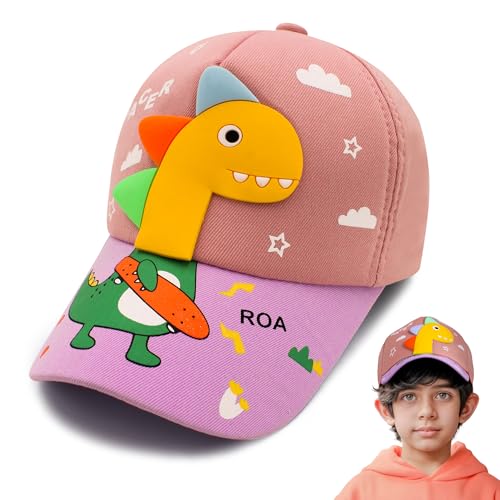 Image of VRITRAZ Unisex Kids Baseball Cap | Soft Cotton Adjustable Sun Hat for Boys & Girls | Casual Outdoor Summer Wear (4-12 Year)