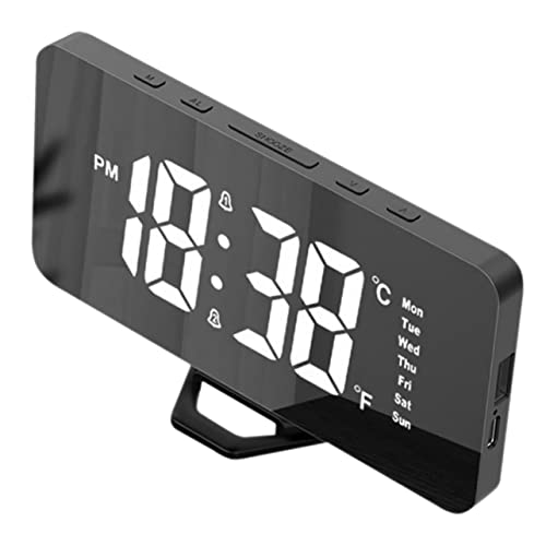 Hemobllo Reloj Electrónico De Pantalla Condujo Despertadores para Dormitorios Digital Cabecera USB Relojes De Pared para La Decoración del Hogar Reloj Electrico Plastico Abs