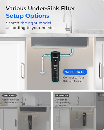 Image of Waterdrop 10UA-UF 0.01 μm Ultra Filtration Under Sink Water Filter System, 1 Year, Reduces Lead, Chlorine, Bad Taste & Odor, Connects Directly to Your Faucet