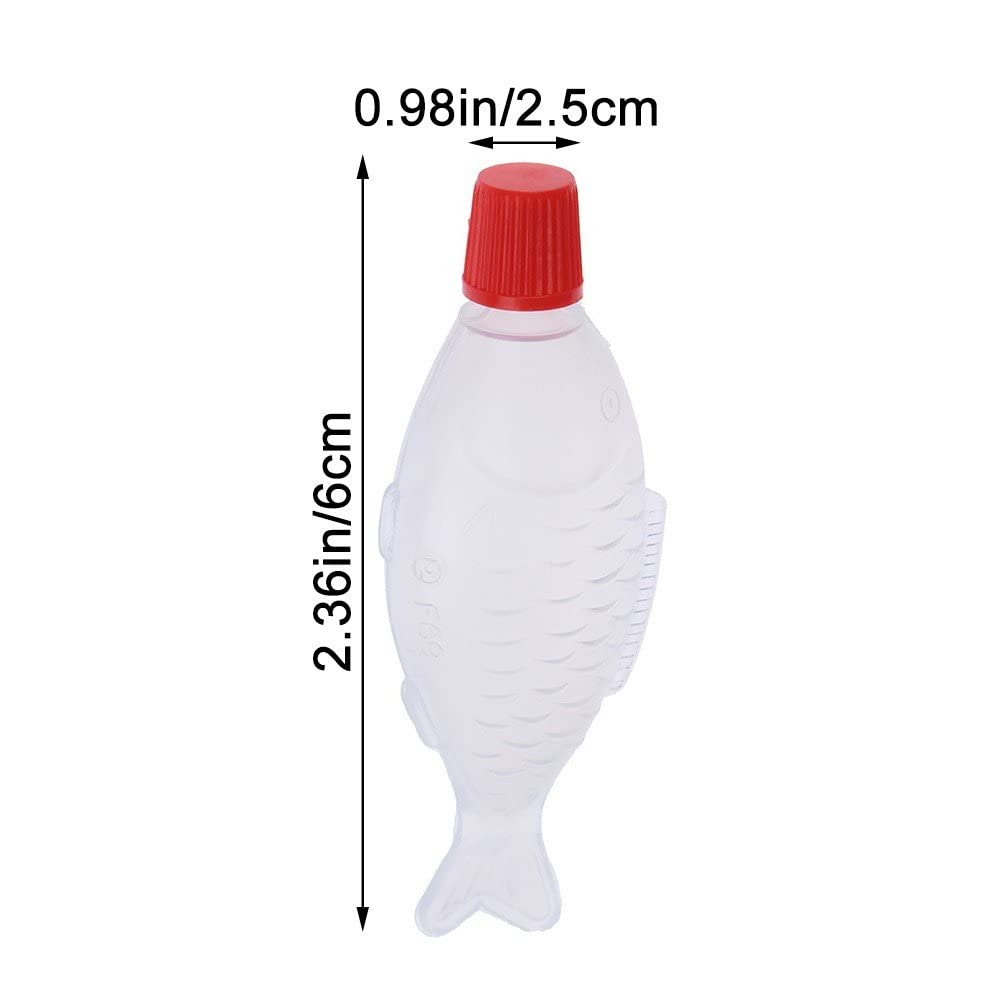 10 szt. 4 ml butelki z sosem sojowym w kształcie ryby mini butelki do wyciskania butelki na ocet naczynie na sos kulka ryżowa pojemnik wzmacniający smak